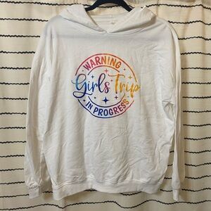 White Long Sleeve Girl’s weekend Top